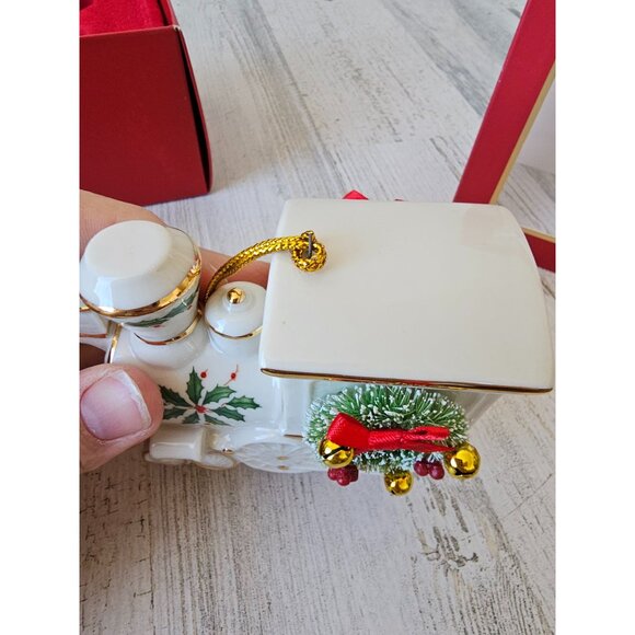 Lenox holiday accent train ornament porcelain 893703 Xmas tree new - Picture 3 of 9
